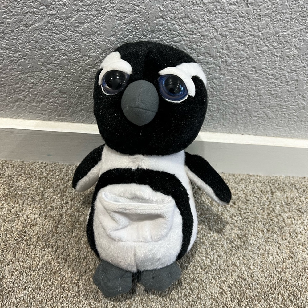Petting zoos bright eyed penguin plush